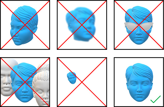 Exemplo de foto correta